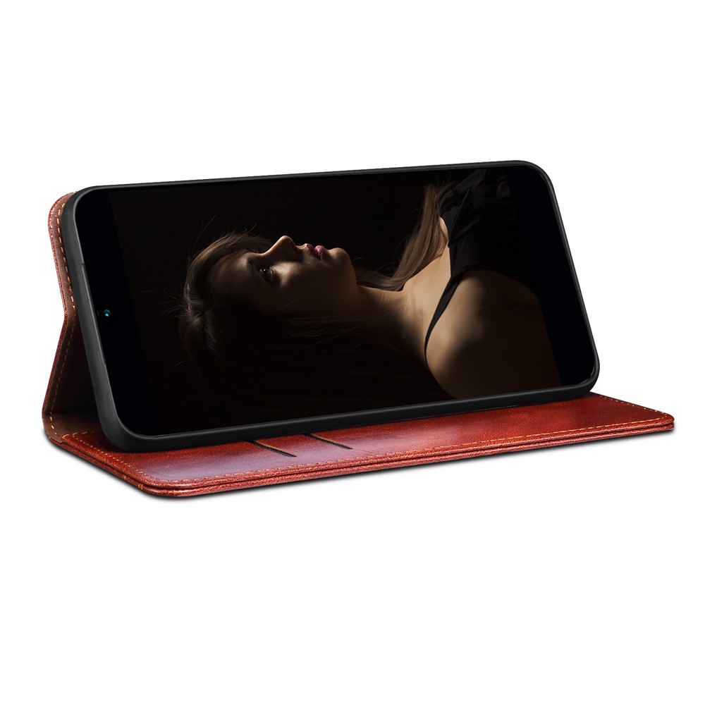 For Xiaomi Redmi Note 11 Pro 5G (Qualcomm) / Note 11 Pro 4G (MediaTek) Folio Stand Wallet Case Waxy Crazy Horse Texture PU Leather Magnetic Absorption Cover - Brown-5
