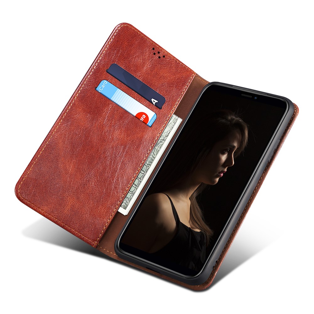For Xiaomi Redmi Note 11 Pro 5G (Qualcomm) / Note 11 Pro 4G (MediaTek) Folio Stand Wallet Case Waxy Crazy Horse Texture PU Leather Magnetic Absorption Cover - Brown-7