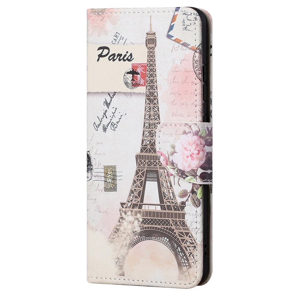 For Xiaomi Redmi Note 11 4G (Qualcomm) / Redmi Note 11S 4G Cross Texture PU Leather Phone Case Stand Magnetic Flip Pattern Printing Cover - Tower-2