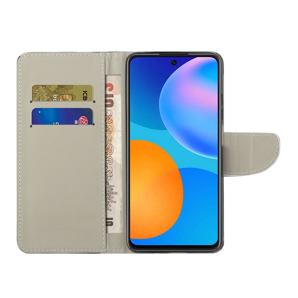 For Xiaomi Redmi Note 11 4G (Qualcomm) / Redmi Note 11S 4G Cross Texture PU Leather Phone Case Stand Magnetic Flip Pattern Printing Cover - Tower-4
