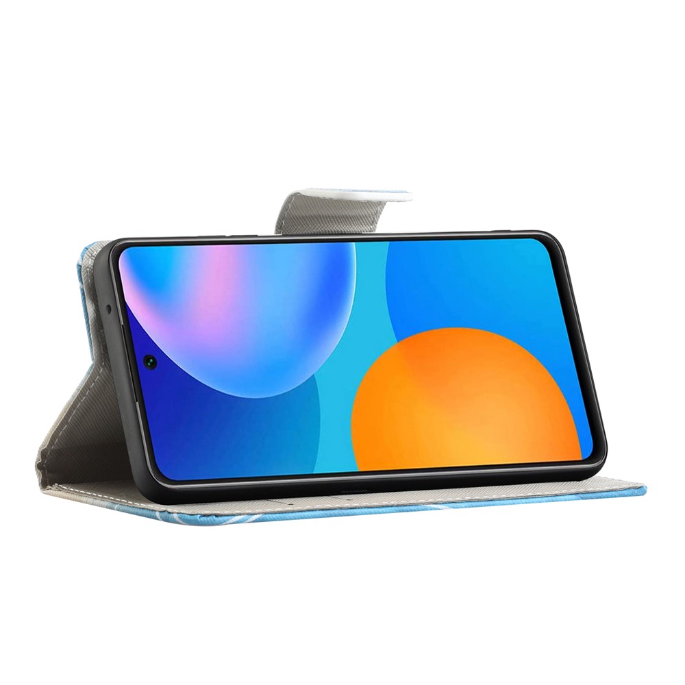 For Xiaomi Redmi Note 11 4G (Qualcomm) / Redmi Note 11S 4G Cross Texture PU Leather Phone Case Stand Magnetic Flip Pattern Printing Cover - Tower-5