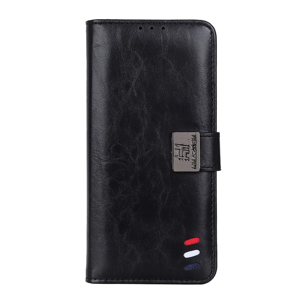 For Xiaomi Redmi Note 11S 4G / Redmi Note 11 4G (Qualcomm) Textured PU Leather Flip Cover Stand Wallet Shockproof Folding Case - Black-2