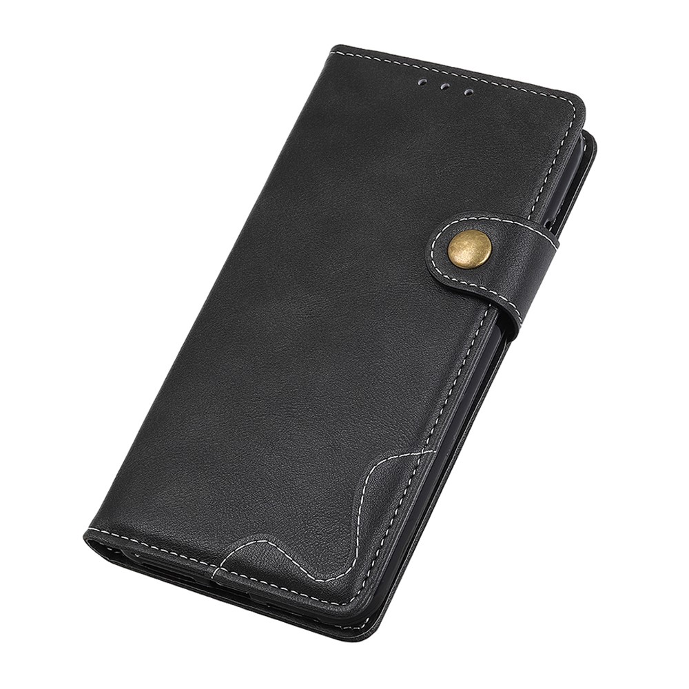 For Xiaomi Redmi Note 11S 4G / Redmi Note 11 4G (Qualcomm) S-shaped Textured Flip Wallet Stitching Case Stand Shockproof PU Leather Protective Phone Cover - Black-6