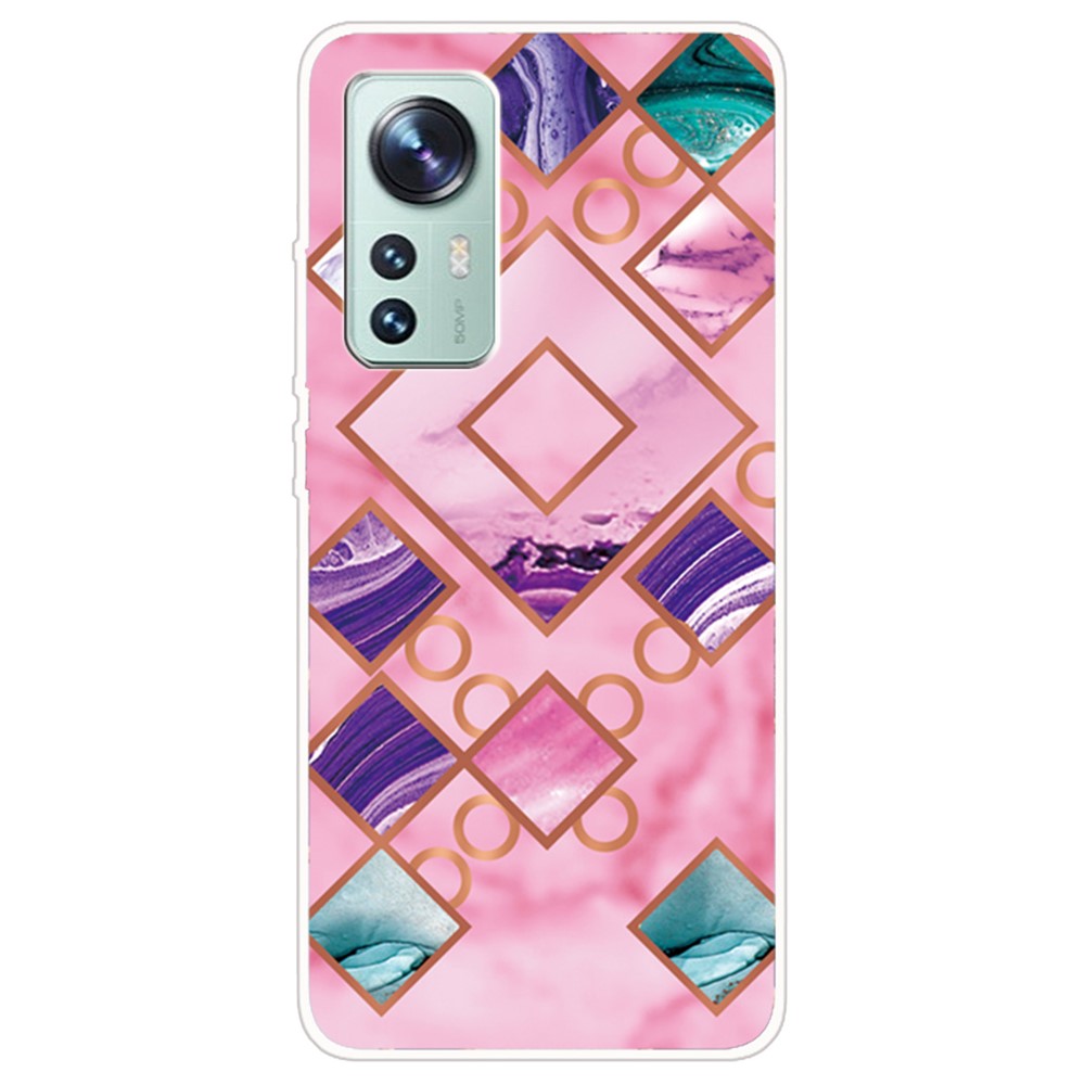 For Xiaomi 12 Pro Series A Marble Pattern Mobile Phone Soft TPU Case Shockproof Protective Cover - Style A-1
