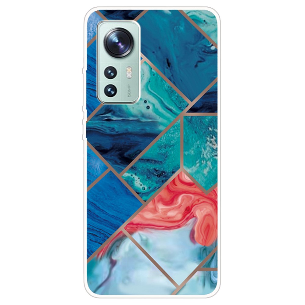 For Xiaomi 12/12X Series B Marble Pattern Printing Shockproof TPU Cover Slim Phone Case - Style A-1
