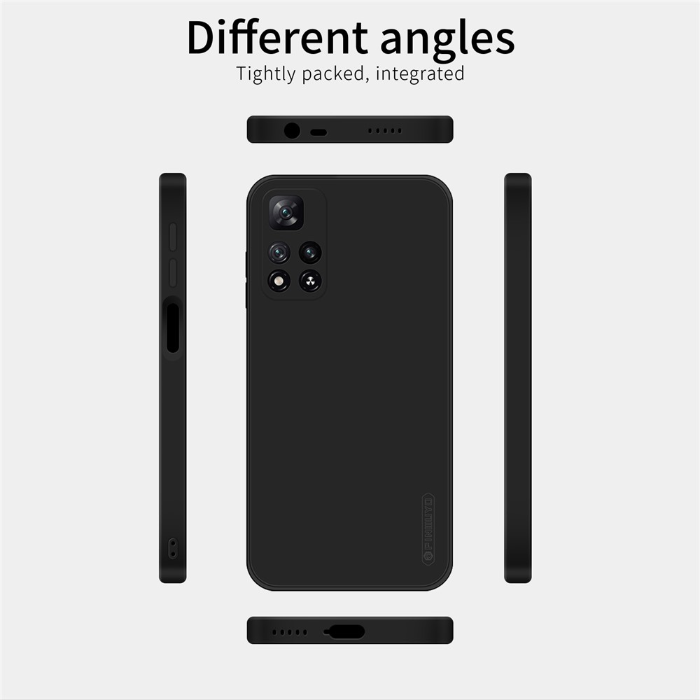 PINWUYO JK TPU-2 Series Precise Cutout Phone Case for Xiaomi Redmi Note 11 Pro 5G (China) (MediaTek)/Note 11 Pro+ 5G, Flexible TPU Anti-drop Protective Cover - Blue-10