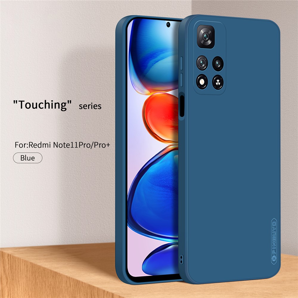 PINWUYO JK TPU-2 Series Precise Cutout Phone Case for Xiaomi Redmi Note 11 Pro 5G (China) (MediaTek)/Note 11 Pro+ 5G, Flexible TPU Anti-drop Protective Cover - Blue-2