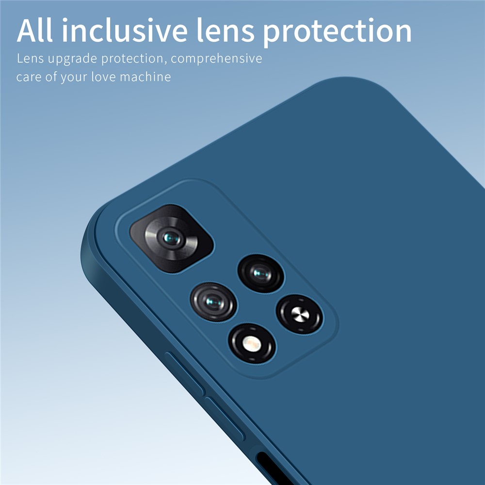PINWUYO JK TPU-2 Series Precise Cutout Phone Case for Xiaomi Redmi Note 11 Pro 5G (China) (MediaTek)/Note 11 Pro+ 5G, Flexible TPU Anti-drop Protective Cover - Blue-3