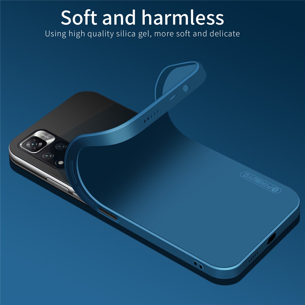PINWUYO JK TPU-2 Series Precise Cutout Phone Case for Xiaomi Redmi Note 11 Pro 5G (China) (MediaTek)/Note 11 Pro+ 5G, Flexible TPU Anti-drop Protective Cover - Blue-5