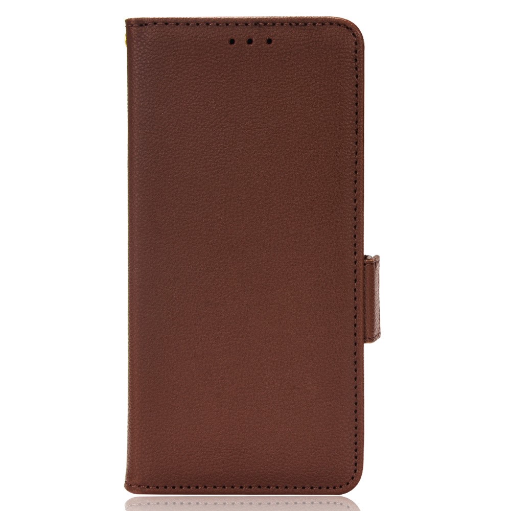 For Xiaomi Redmi Note 11 4G (Qualcomm) / Redmi Note 11S 4G Litchi Texture PU Leather Wallet Case Stand Magnetic Closure Shockproof Phone Cover - Brown-2