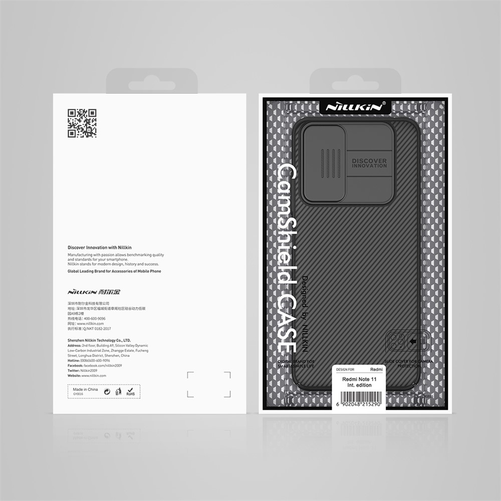 NILLKIN CamShield Hard PC Cover for Xiaomi Redmi Note 11 4G (Qualcomm)/Note 11S 4G, Phone Case with Sliding Camera Protector - Black-11