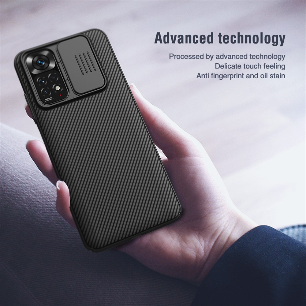 NILLKIN CamShield Hard PC Cover for Xiaomi Redmi Note 11 4G (Qualcomm)/Note 11S 4G, Phone Case with Sliding Camera Protector - Black-6