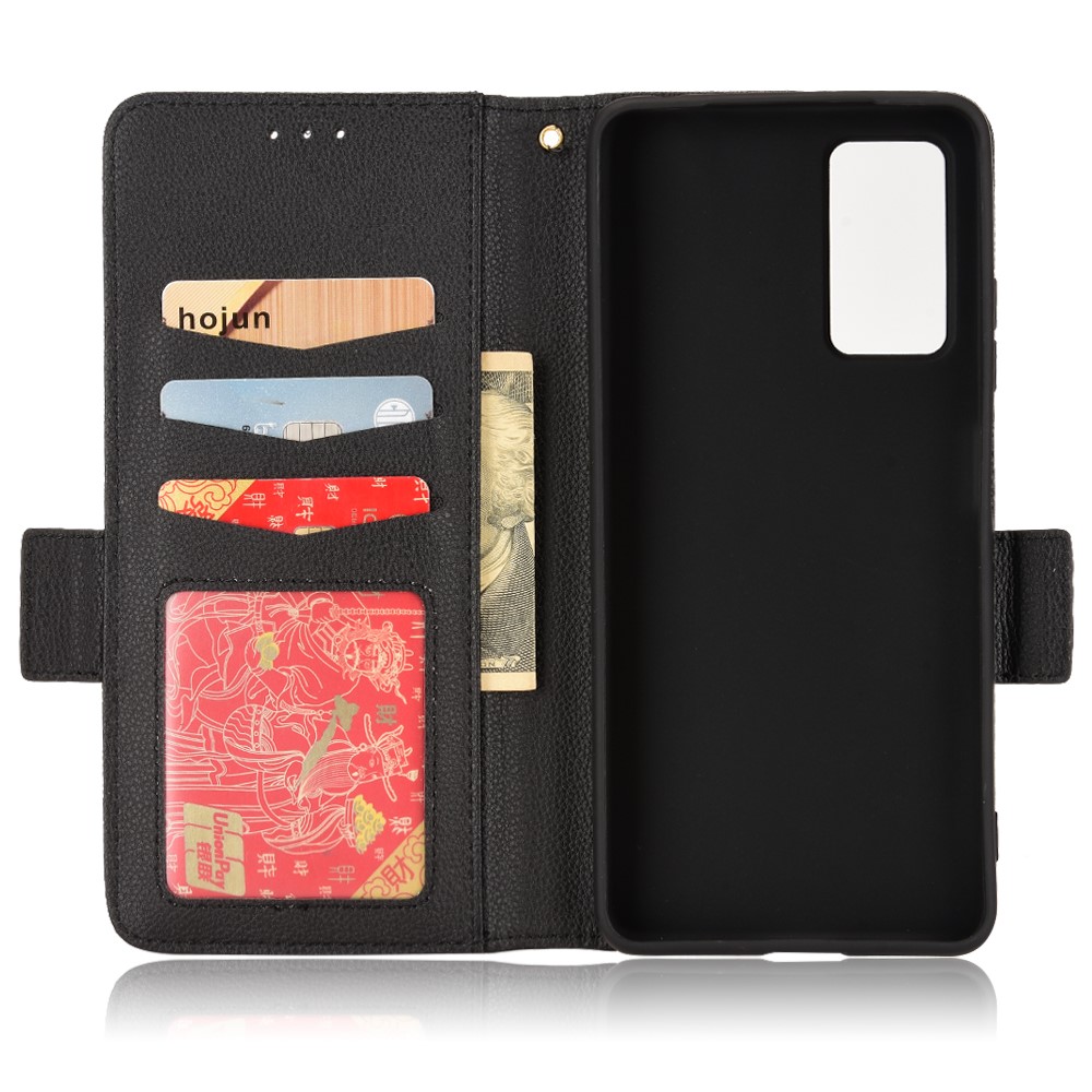 For Xiaomi Redmi Note 11 Pro 4G (MediaTek) / Redmi Note 11 Pro 5G (Qualcomm) / Redmi Note 11E Pro 5G Stylish Litchi Texture PU Leather Flip Wallet Case with Stand Function - Black-6