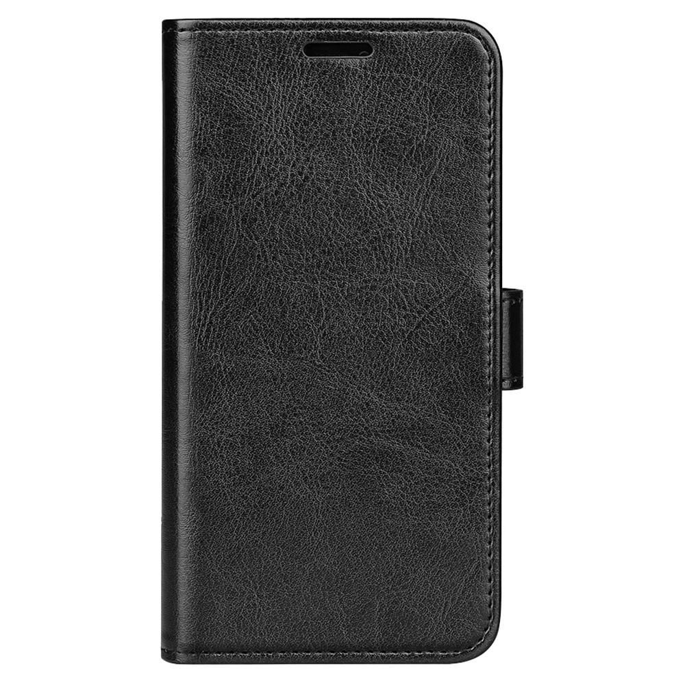 For Xiaomi Redmi Note 11 4G (Qualcomm) / Redmi Note 11S 4G PU Leather Wallet Flip Phone Case Crazy Horse Texture Magnetic Closure Stand Cover - Black-2