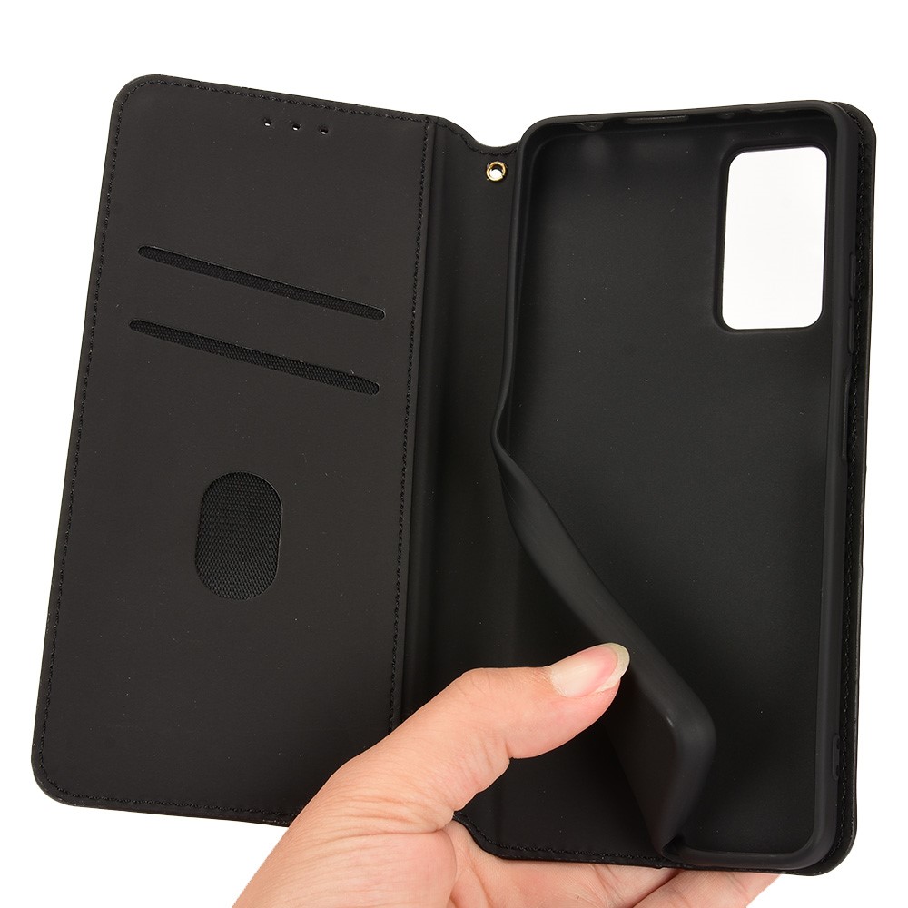 For Xiaomi Redmi Note 11 Pro 4G (MediaTek)/Note 11 Pro 5G (Qualcomm)/Note 11E Pro 5G Imprinted Rhombus Wallet Case Foldable Stand Leather Phone Cover - Black-8