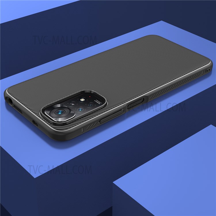For Xiaomi Redmi Note 11 Pro 5G (Qualcomm)/Note 11 Pro 4G (MediaTek) Jazz Series Twill Texture Anti-scratch Phone Case TPU Cover - Black-8