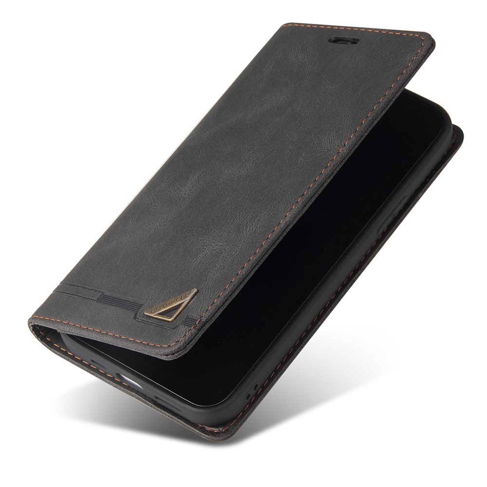 GQ.UTROBE 008 Series Skin-Touch Feeling Leather Case for Xiaomi Redmi Note 11 4G (Qualcomm), RFID Blocking Protection Flip Stand Wallet Phone Cover - Black-10