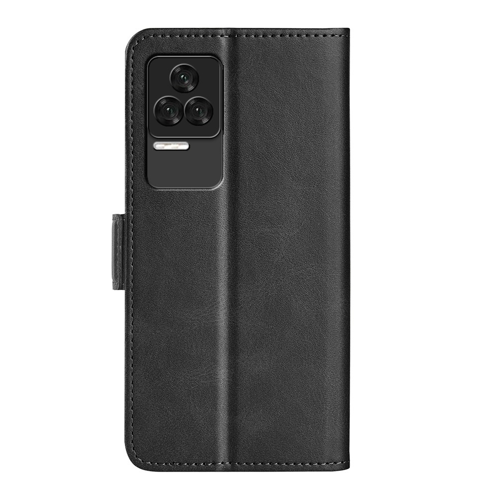 For Xiaomi Redmi K50 Pro Magnetic Shockproof Textured PU Leather Phone Case Adjustable Stand Wallet Cell Phone Shell - Black-3