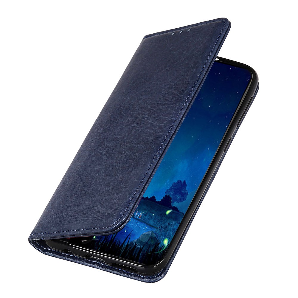 For Xiaomi Redmi Note 11 Pro 4G (MediaTek)/Note 11 Pro 5G (Qualcomm) Crazy Horse Texture Stand PU Leather Case Wallet Shockproof Protective Cover - Blue-6
