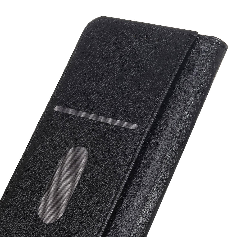 For Xiaomi Redmi Note 11 Pro 5G (Qualcomm)/Note 11 Pro 4G (MediaTek) Litchi Texture Split Leather Phone Wallet Case Magnetic Auto Closing Stand Cover - Black-7