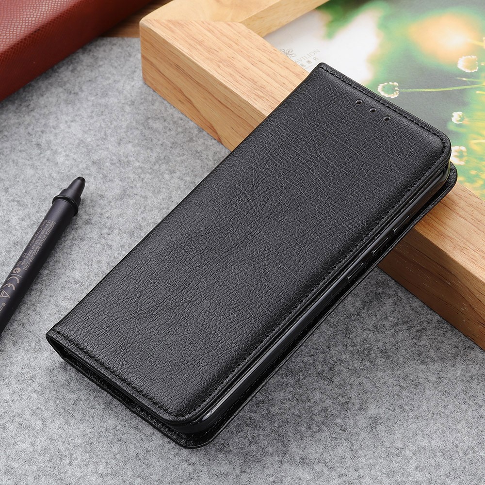 For Xiaomi Redmi Note 11 Pro 5G (Qualcomm)/Note 11 Pro 4G (MediaTek) Litchi Texture Split Leather Phone Wallet Case Magnetic Auto Closing Stand Cover - Black-8