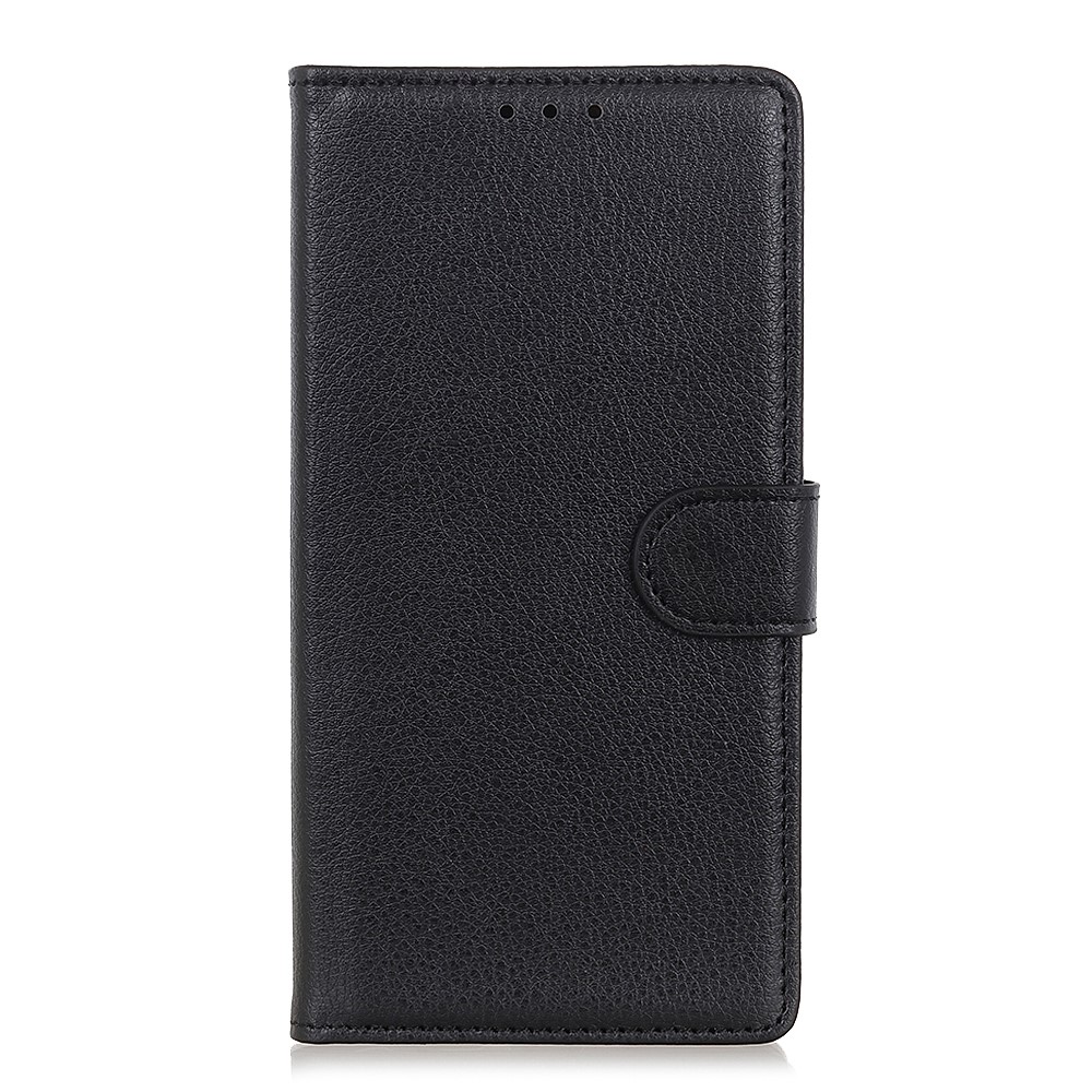For Xiaomi Redmi K50 / Redmi K50 Pro Smooth Litchi Texture Leather Case Wallet Function Viewing Stand Book Design Phone Cover - Black-5
