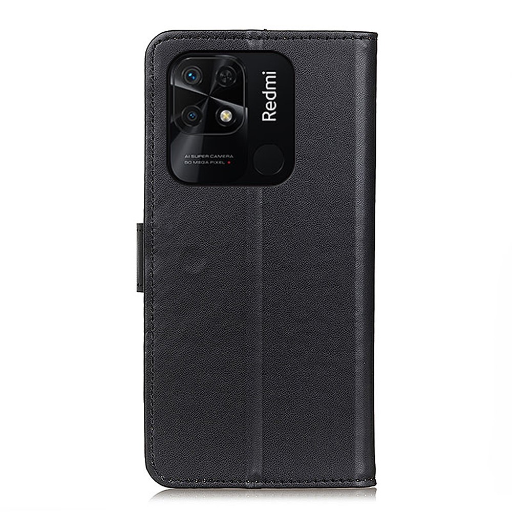 For Xiaomi Redmi 10C PU Leather Case Wallet Stand All-round Protection Phone Cover - Black-3