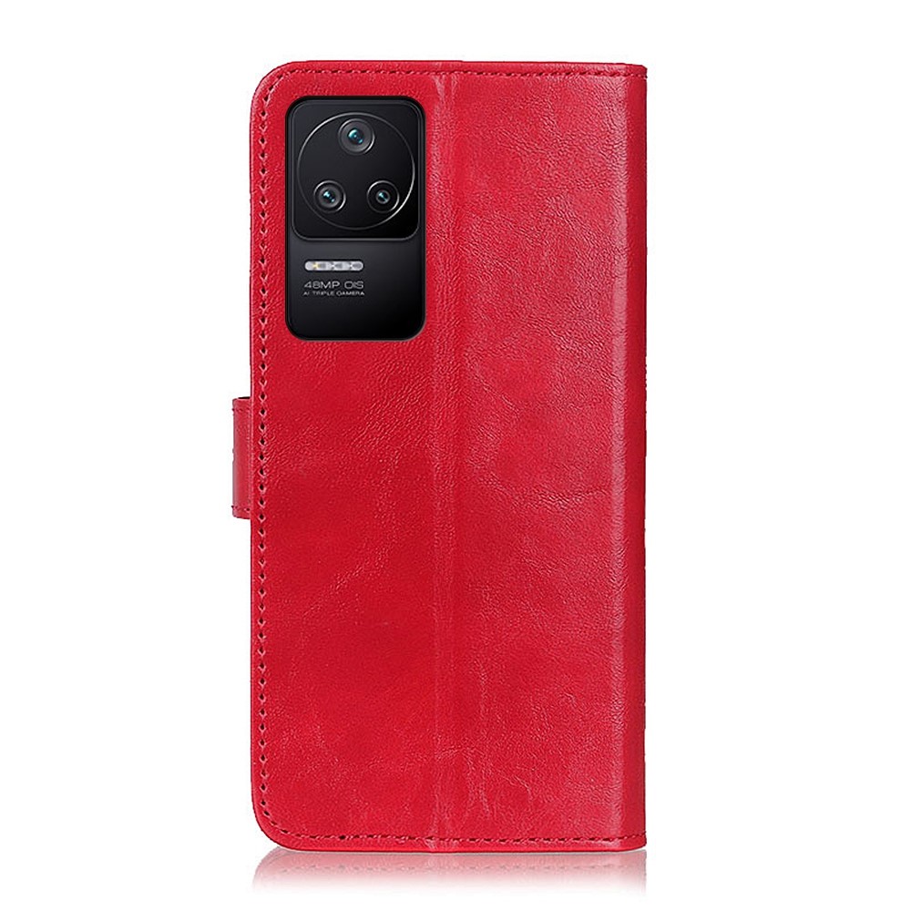 For Xiaomi Redmi K40S Three-color Decor Leather Case Wallet Folio Flip Phone Stand Cover - Black-10