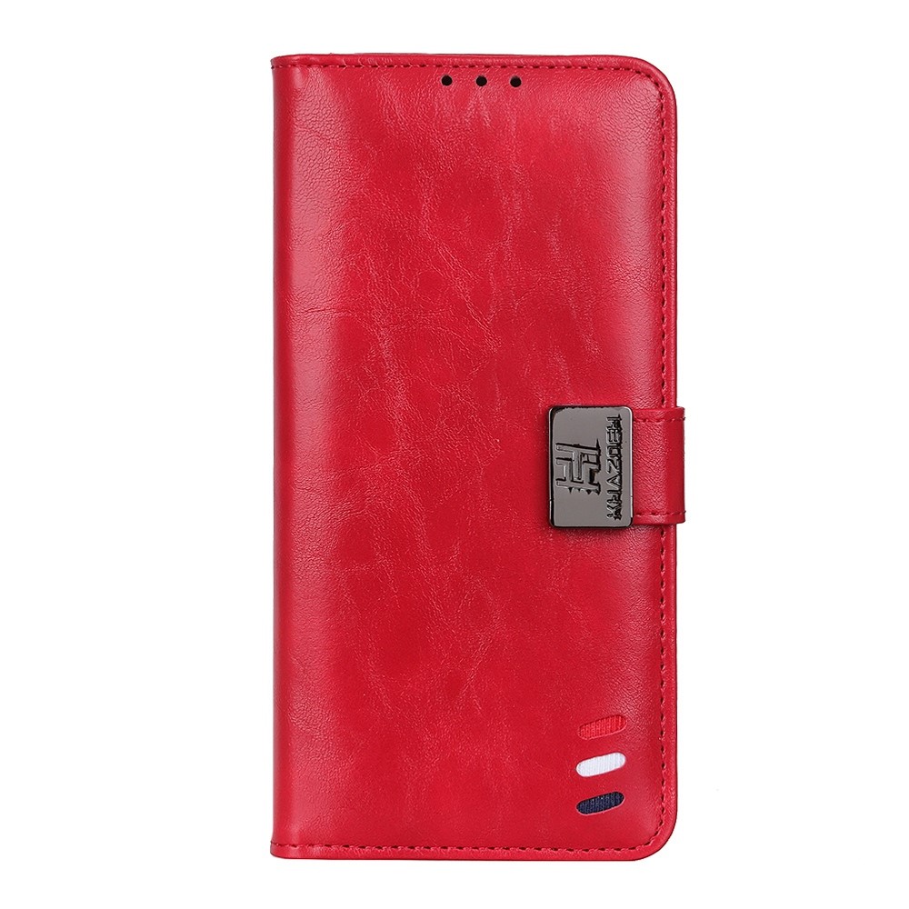 For Xiaomi Redmi K40S Three-color Decor Leather Case Wallet Folio Flip Phone Stand Cover - Black-9