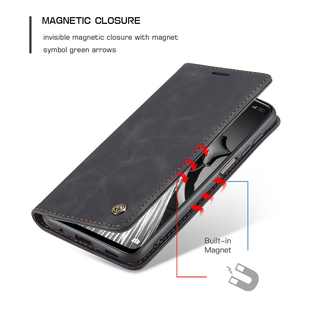 For Xiaomi Redmi Note 10 5G/Redmi Note 10T 5G/Poco M3 Pro 4G/5G CASEME 013 Series PU Leather Case Folio Stand Wallet Magnetic Auto Closing Protective Cover - Black-5
