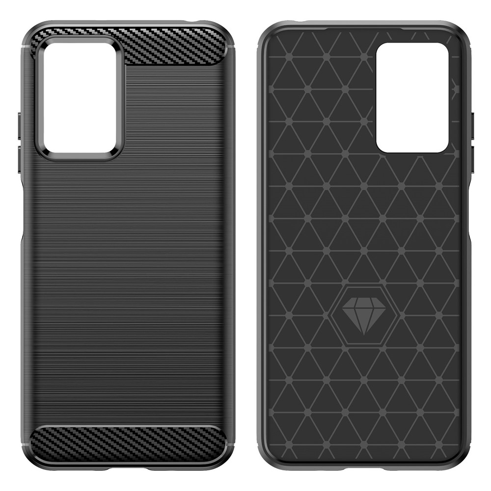 For Xiaomi Redmi Note 11E Carbon Fiber Texture Phone Case Brushed Surface 1.8mm TPU Anti-scratch Protective Cover - Black-6