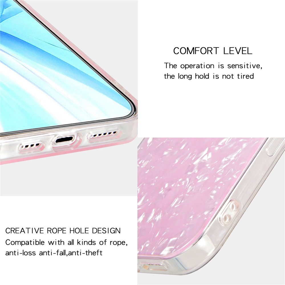 IPAKY for Xiaomi Redmi K50/50 Pro Hard Acrylic Back + Soft TPU Case Shockproof High Impact IMD Cover - Pink-2