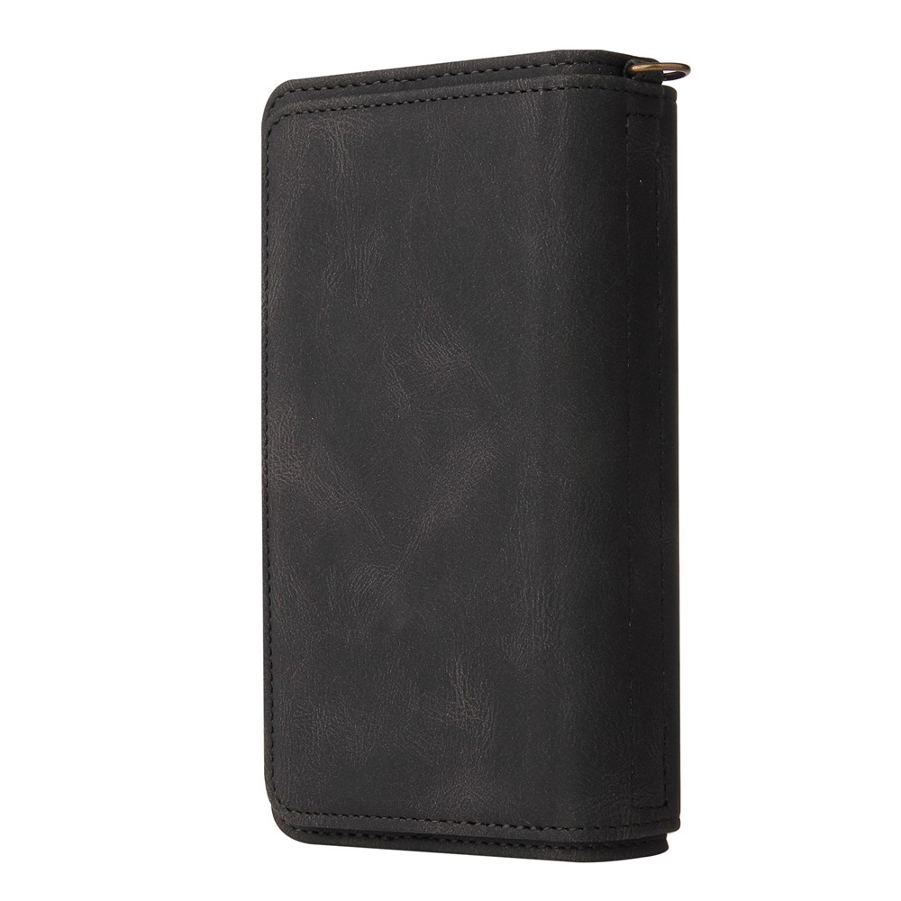 For Xiaomi Redmi Note 11 Pro 4G (MediaTek)/Note 11 Pro 5G (Qualcomm) KT Multi-functional Series-2 Multiple Card Slots PU Leather Stand Phone Case with Wallet Zipper Pocket - Black-13