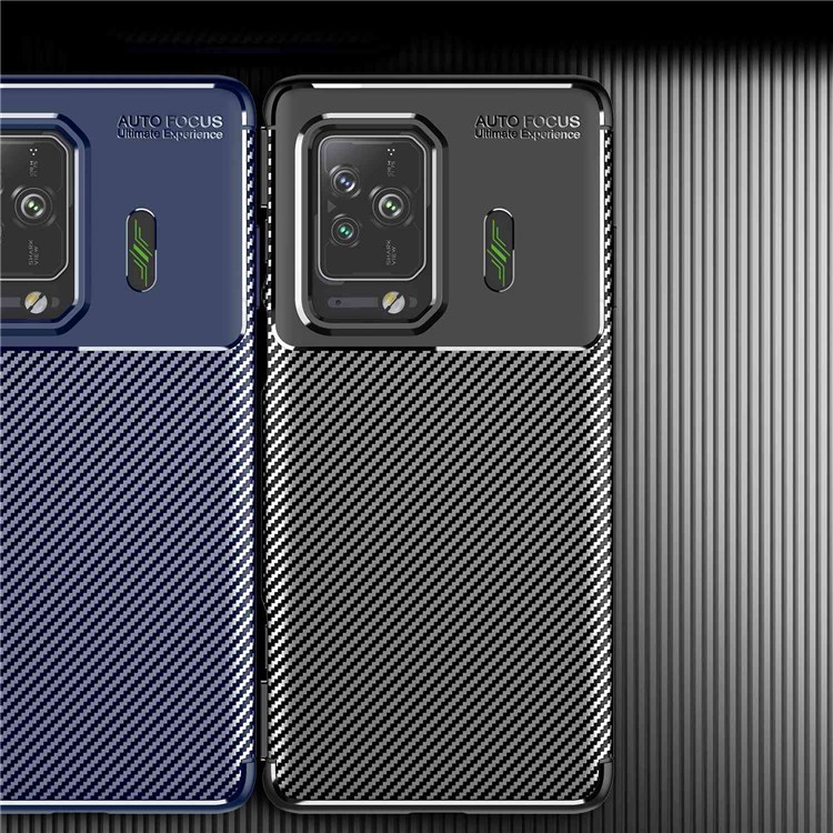 For Xiaomi Black Shark 5/5 Pro Carbon Fiber Texture Phone Case Flexible TPU Anti-Scratch Fingerprint Resistant Protective Cover - Black-10