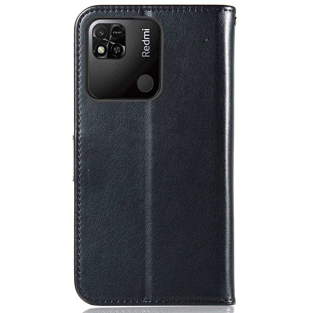 For Xiaomi Redmi 10A Wallet Style Imprinting Owl Dream Catcher Cover Stand Leather Well-protected Phone Case with Strap - Black-8