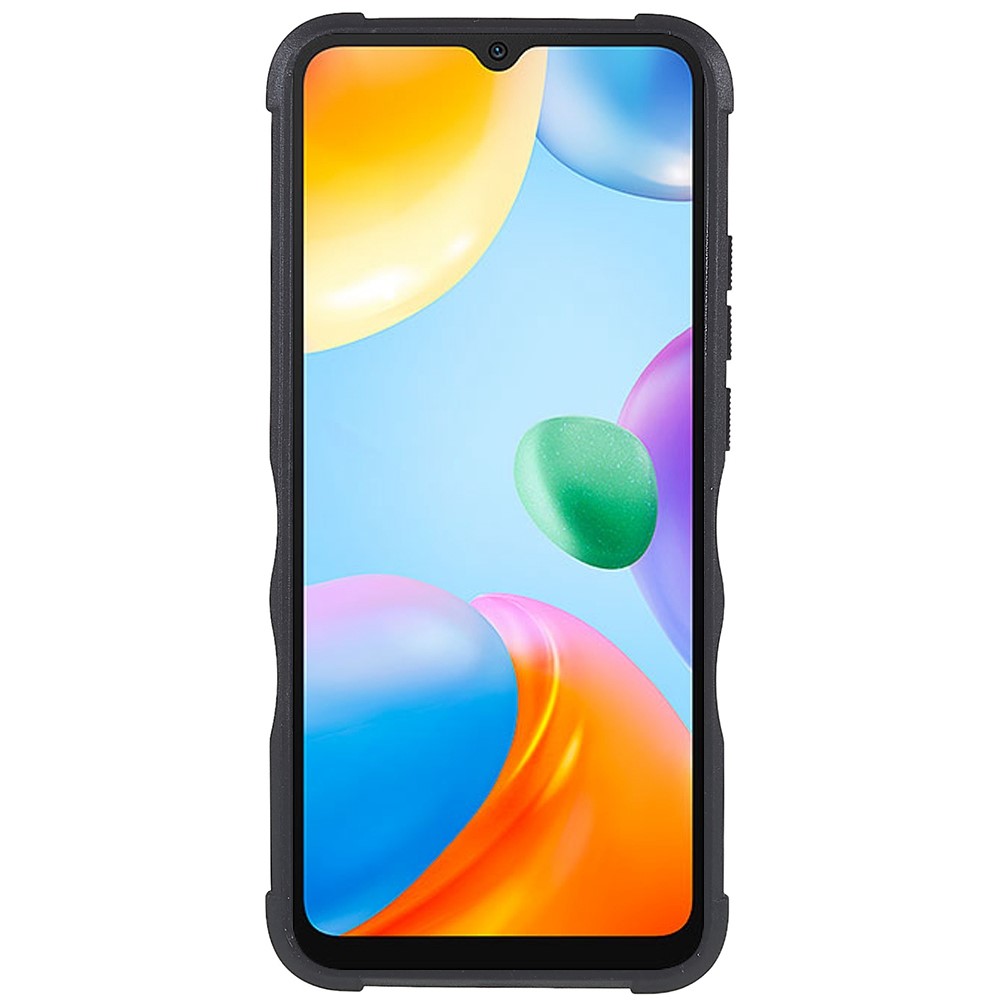 For Xiaomi Redmi 10C Military Grade Shockproof Soft TPU Hard PC Case Heavy Duty Non-Slip Phone Cover - Black-4