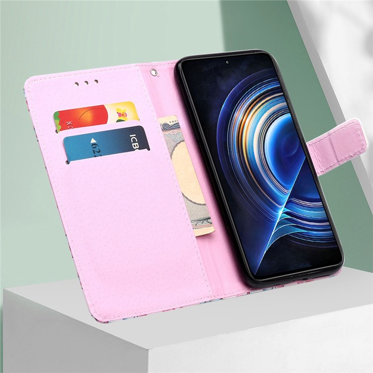 YB Pattern Printing Leather Series-4 for Xiaomi Redmi K50/K50 Pro Stand Design Magnetic Anti-scratch PU Leather Cover Wallet Mobile Phone Case - Baby Panda-4
