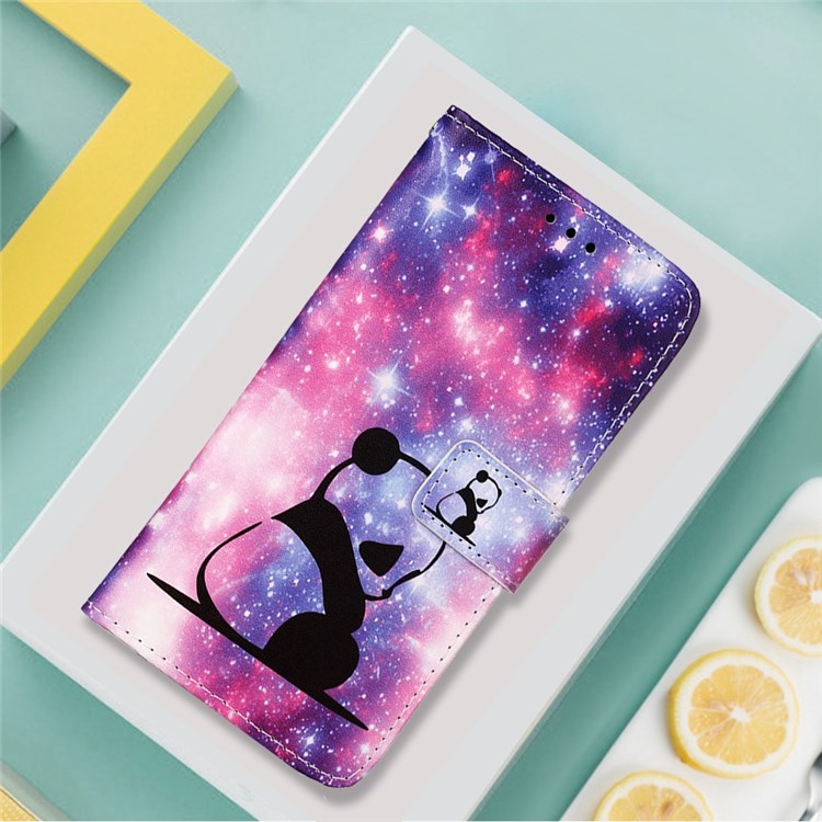 YB Pattern Printing Leather Series-4 for Xiaomi Redmi K50/K50 Pro Stand Design Magnetic Anti-scratch PU Leather Cover Wallet Mobile Phone Case - Baby Panda-5