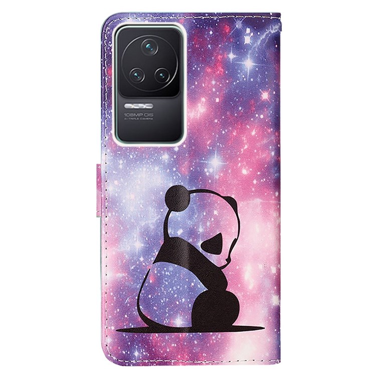 YB Pattern Printing Leather Series-4 for Xiaomi Redmi K50/K50 Pro Stand Design Magnetic Anti-scratch PU Leather Cover Wallet Mobile Phone Case - Baby Panda-8