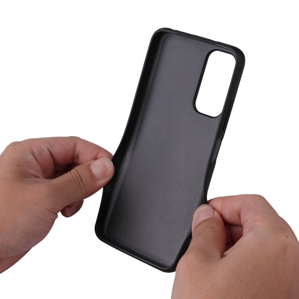 For Xiaomi Redmi Note 11 4G (Qualcomm)/Note 11S 4G Cell Phone Case PU Leather Coated TPU + PC Protector with Ring Kickstand - Marble Texture-10