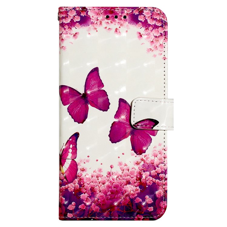 For Xiaomi Poco M4 Pro 4G YB Pattern Printing Leather Series-2 Wear-resistant 3D Pattern Stand PU Leather Case Protective Shell with Wallet - Rose Butterflies-8