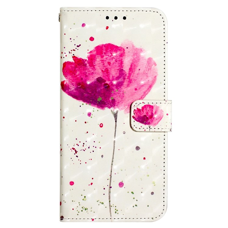 For Xiaomi Poco X4 Pro 5G YB Pattern Printing Leather Series-2 Full Body Protection 3D Pattern Stand PU Leather Anti-drop Case Shell with Wallet - Flower-8
