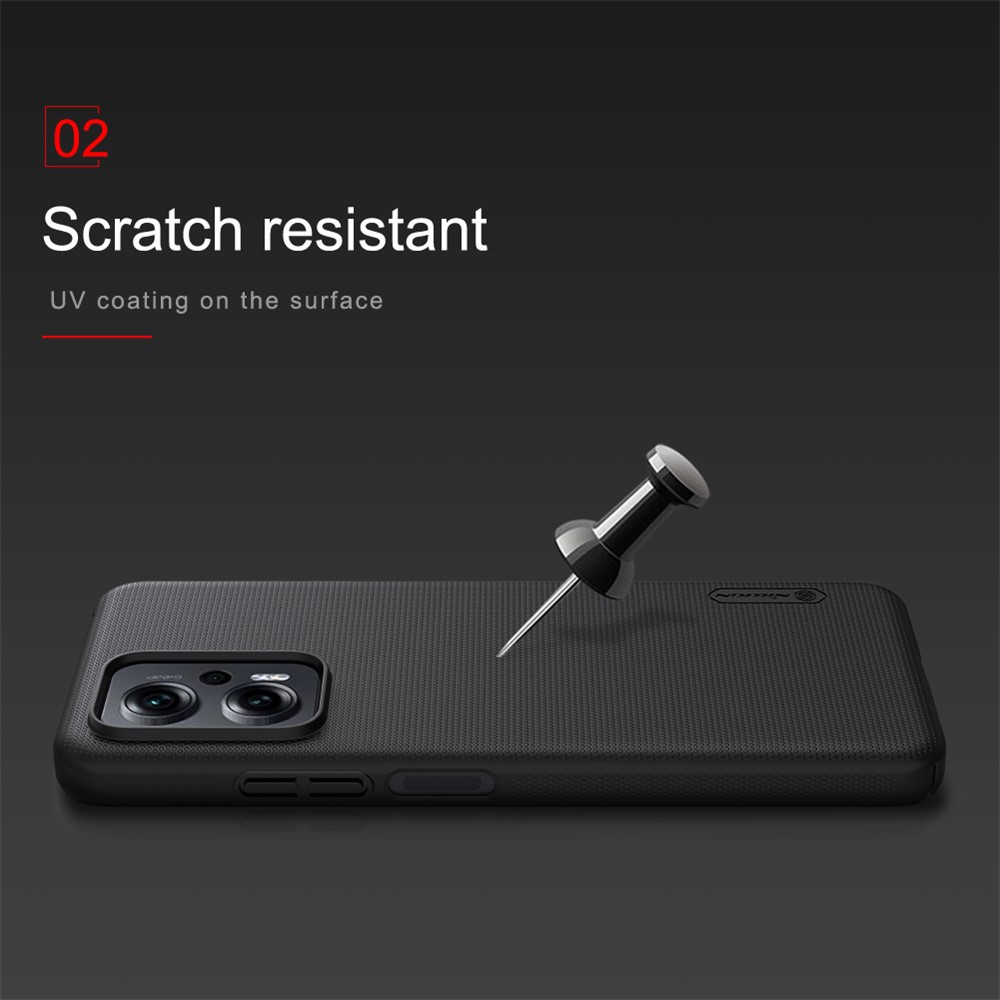 NILLKIN for Xiaomi Redmi Note 11T Pro 5G/Note 11T Pro+ 5G Frosted Shield Case Scratch-Resistant Hard PC Matte Cover - Black-9