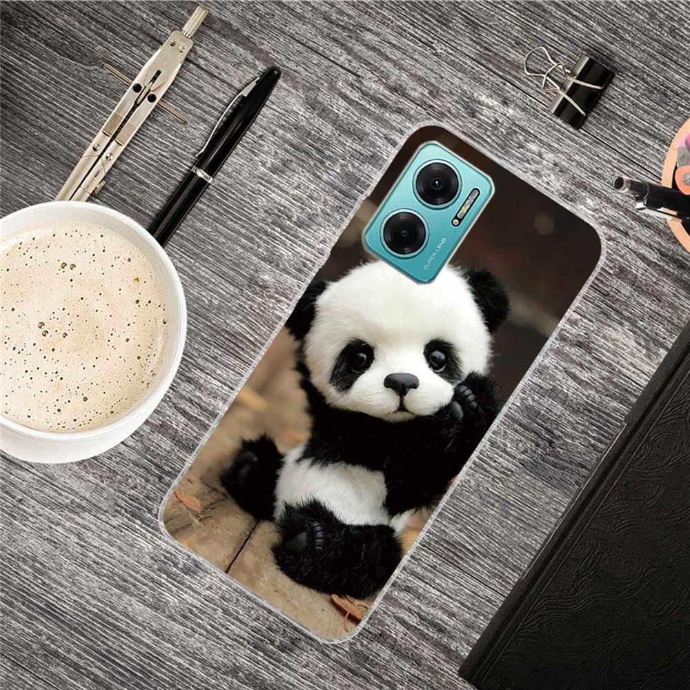 For Xiaomi Redmi Note 11E 5G Pattern Printing Phone Case IMD Technology Shockproof Anti-Drop Soft TPU Protective Cover - Panda-3