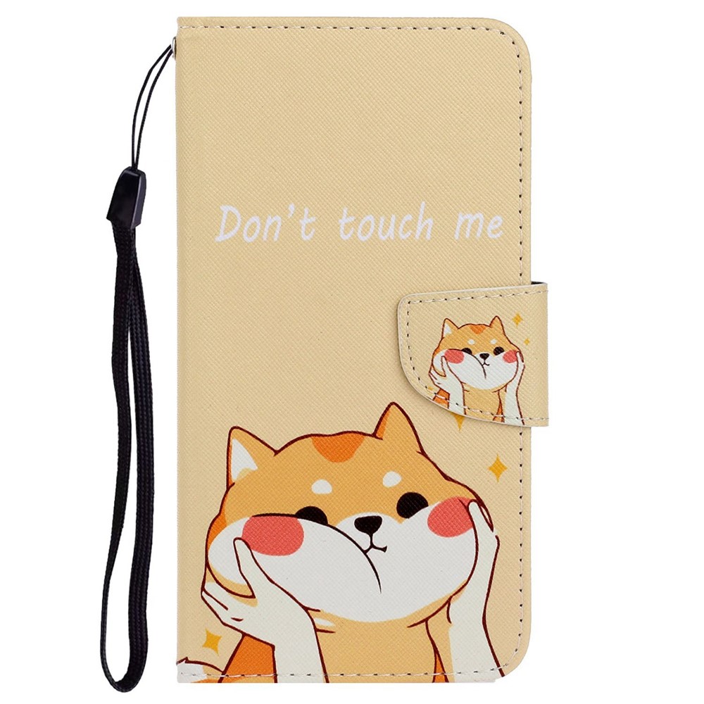 Pattern Printing PU Leather Phone Cover for Xiaomi 12 Lite 5G, Wallet Stand Cross Texture Case with Strap - Akita Dog-7
