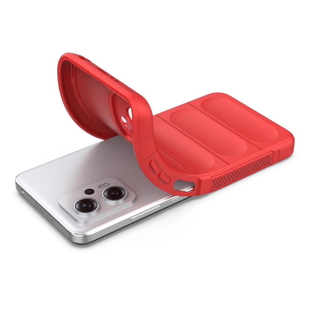 For Xiaomi Redmi Note 11T Pro 5G Drop Proof Case Soft TPU Shock Absorption Full Camera Protection Cover - Red-6