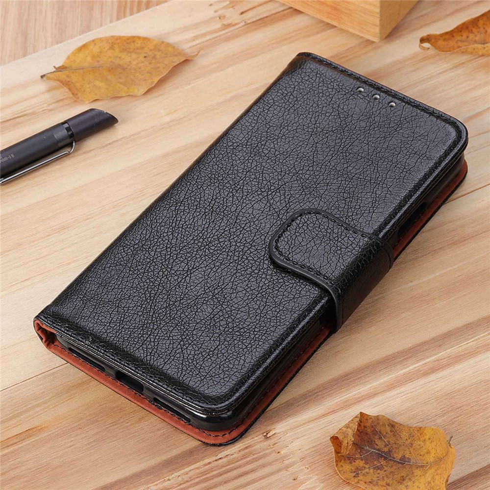 For Xiaomi Redmi Note 11T Pro 5G Shockproof Nappa Texture Phone Wallet Flip Cover Split Leather Magnetic Closure Stand Folio Full Protection Case - Black-6