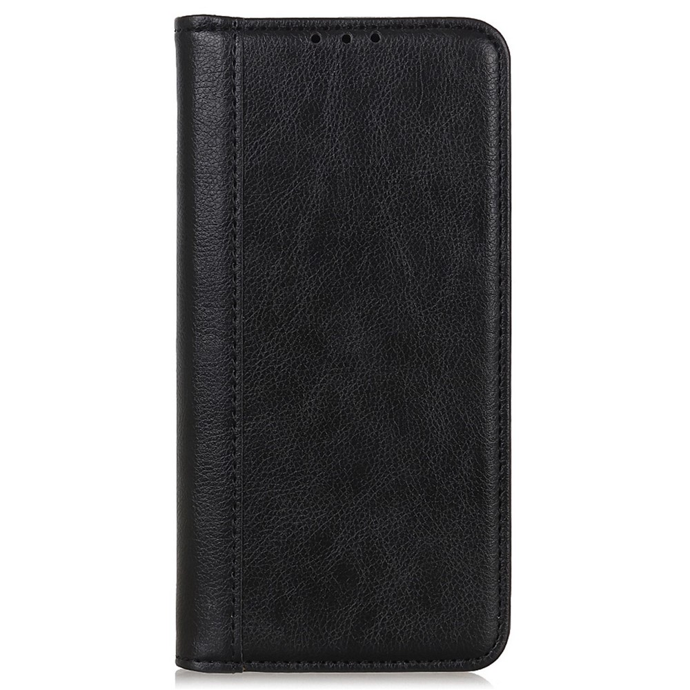 For Xiaomi Redmi Note 11T Pro 5G Anti-fall Litchi Texture Wallet Flip Case Split Leather Magnetic Closure Shockproof Folio Cover Stand - Black-7