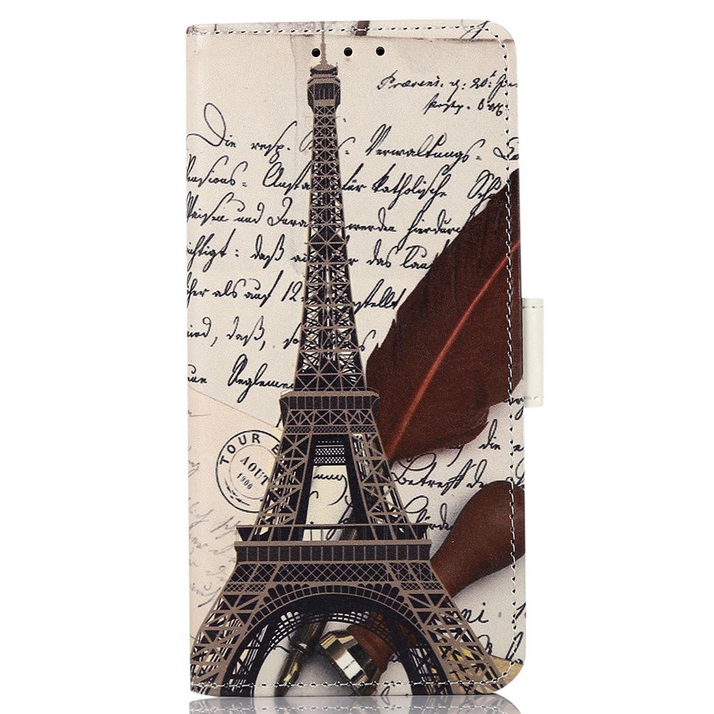 For Xiaomi Redmi Note 11T Pro 5G Foldable Stand Design Phone Case Leather Wallet Pattern Printing Protector - Tower and Feather-5