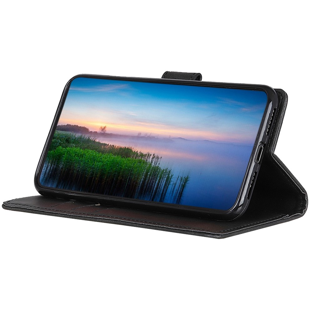 For Xiaomi Redmi Note 11T Pro 5G Anti-scratch PU Leather Phone Flip Wallet Case Stand Full Coverage Drop-proof Cover - Black-3